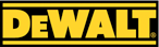 логотип Dewalt жёлтые буквы на чёрном фоне